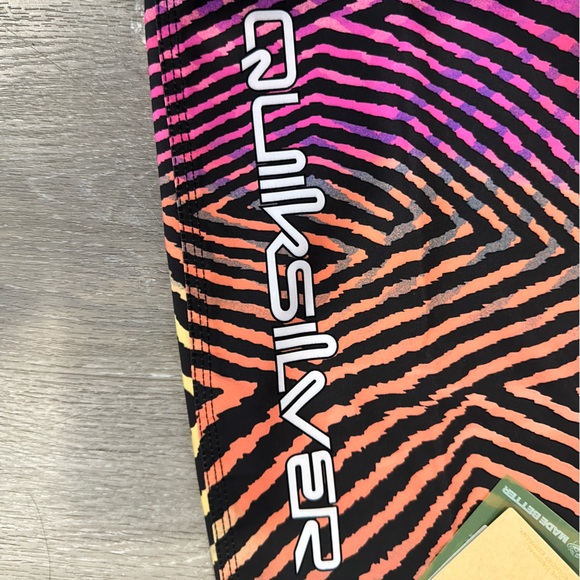 Quicksilver High Line Board Shorts Stripe Black, Red & Yellow, Boys, SZ 25. NEW - Picture 2 of 11